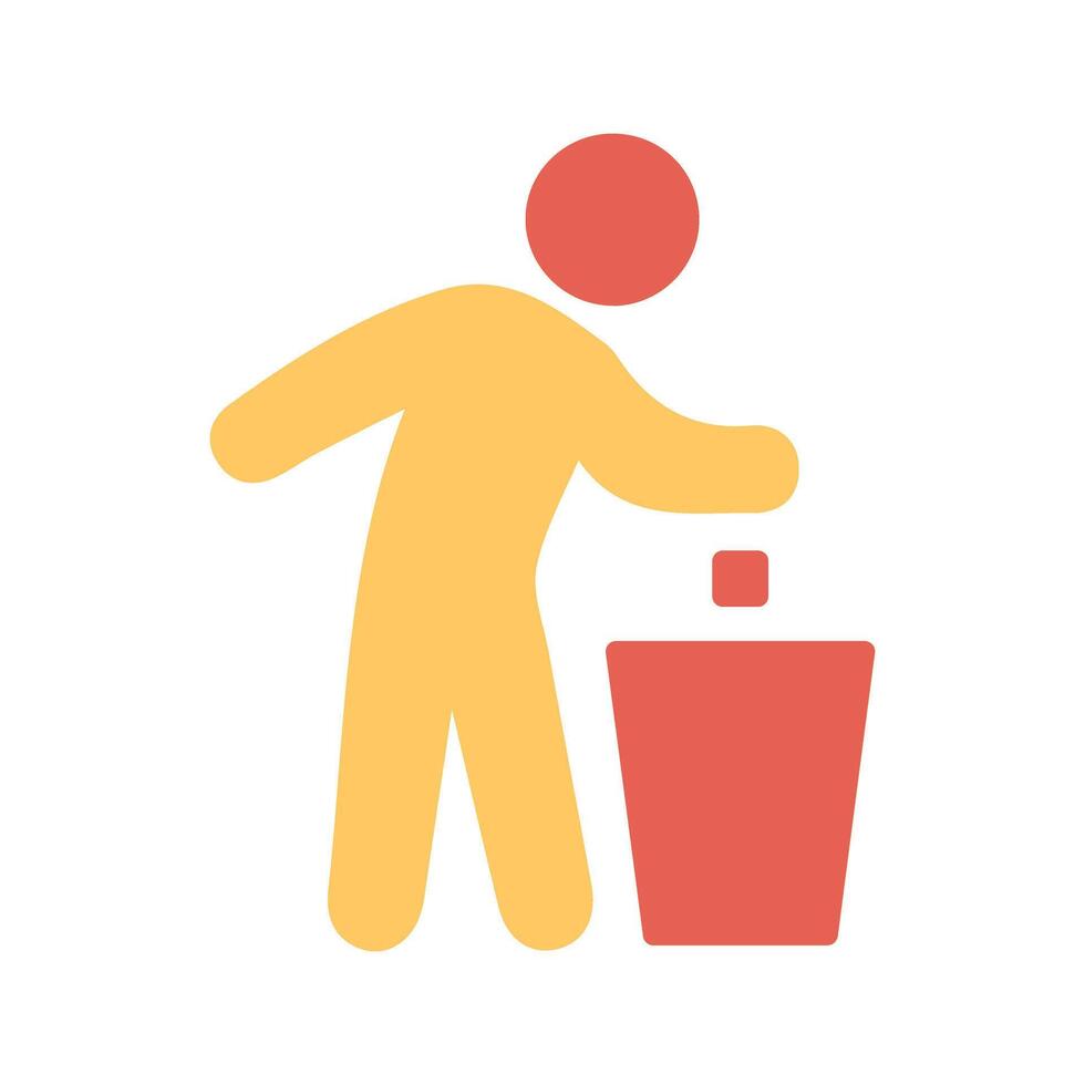 Litter in Bin Sign Icon Design vector