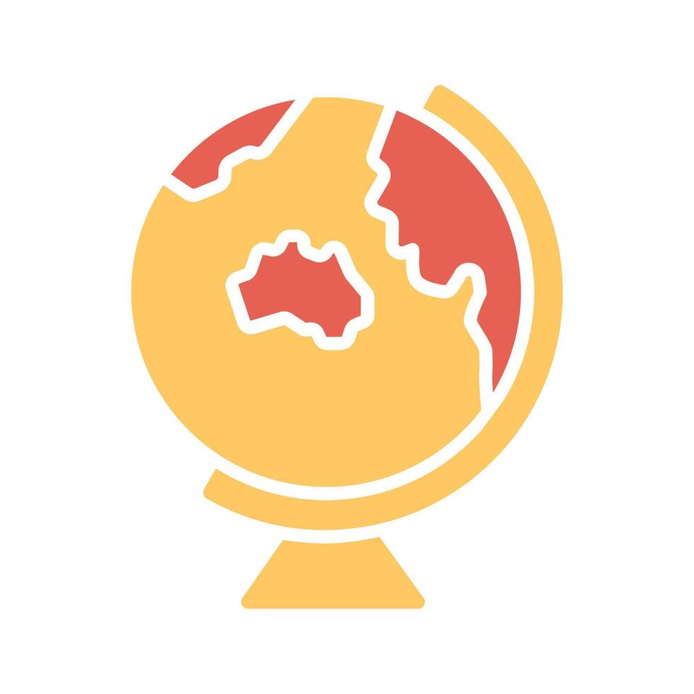 Earth Globe Asia Australia Icon Design vector