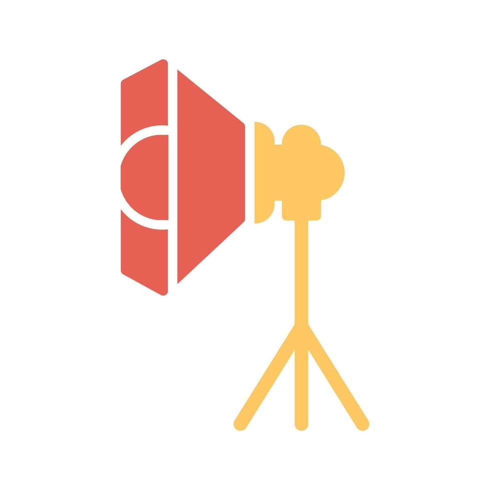 Photography Studio Lights Icon Design vector