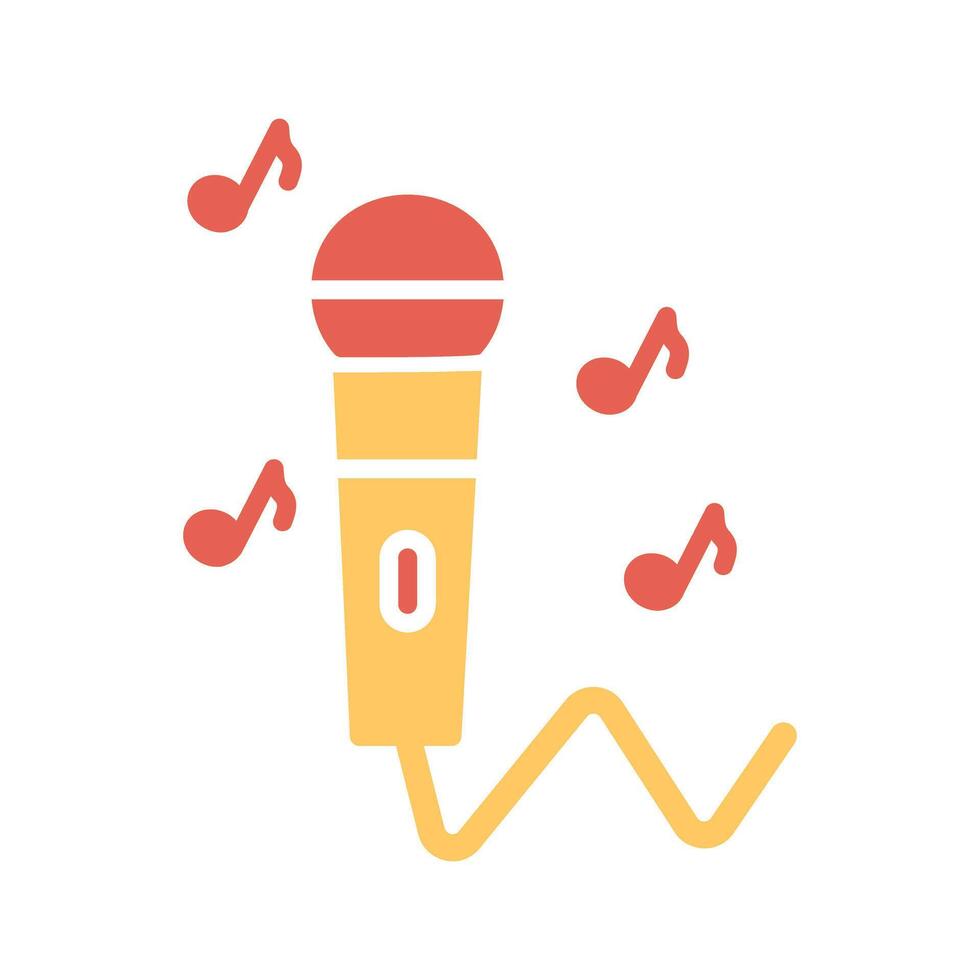 Karaoke Icon Design vector