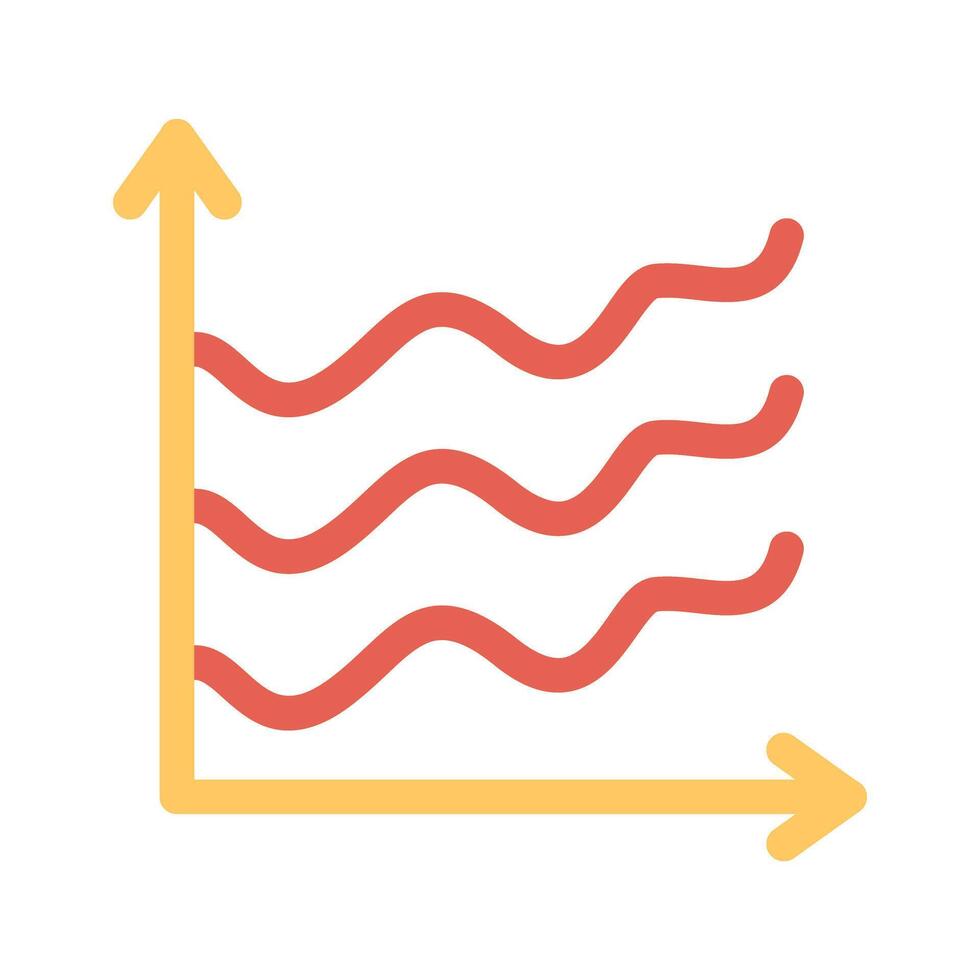 Spline Chart Icon Design vector