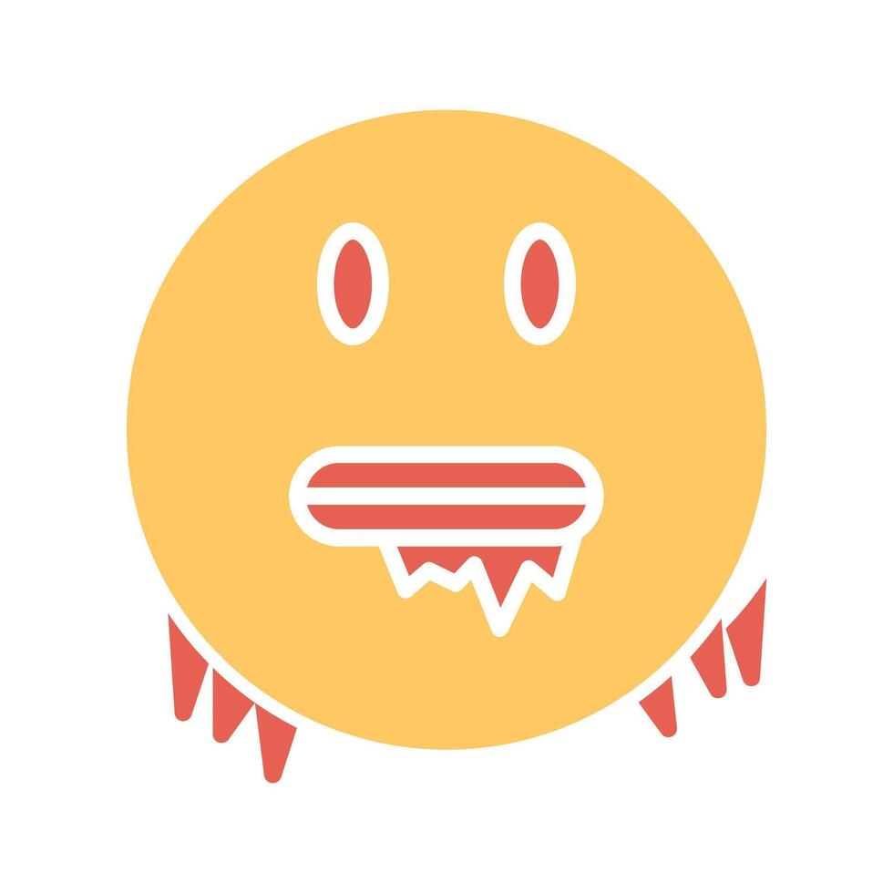Cold Face Icon Design vector