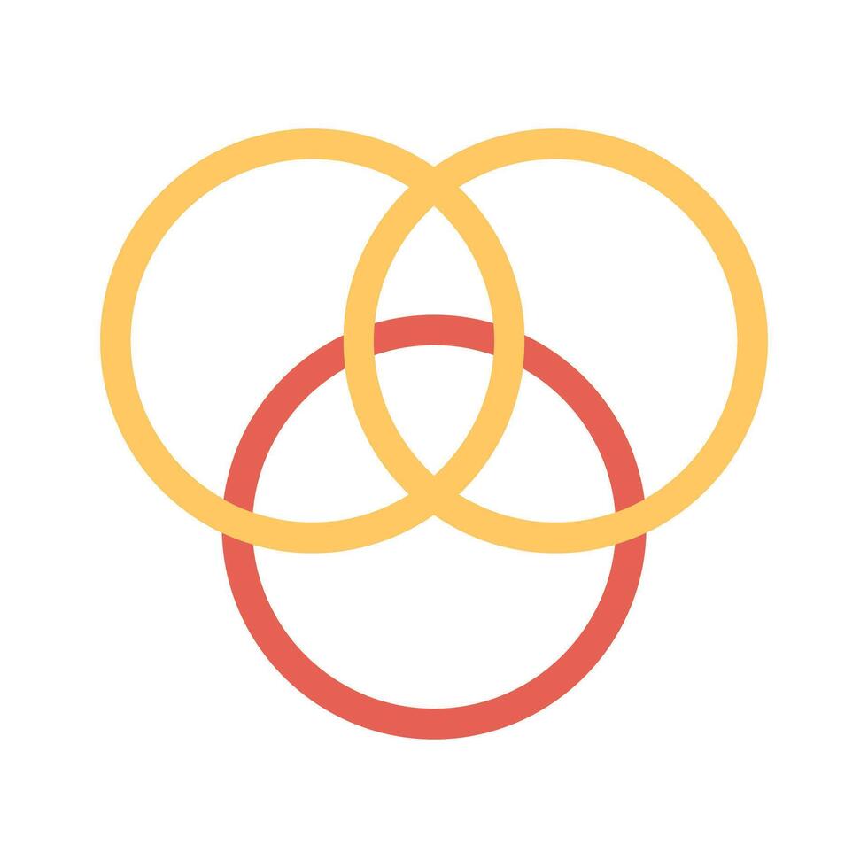 Venn Diagram Icon Design vector