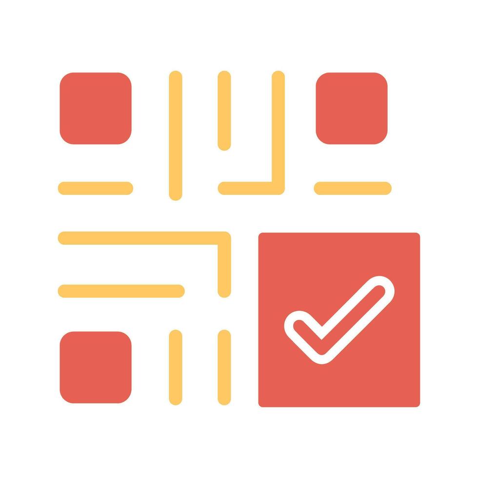 qr código revisa icono diseño vector