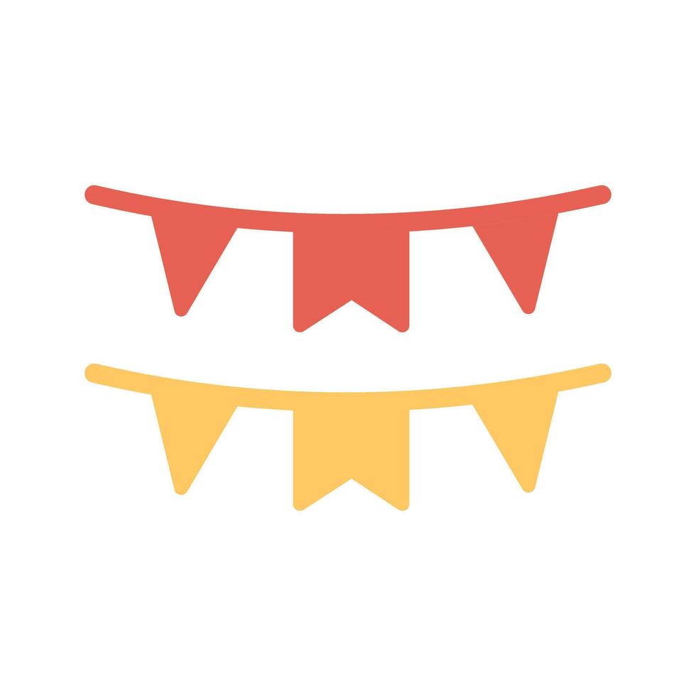 Bunting Flags Icon Design vector