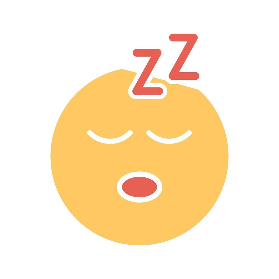 Sleeping Face Icon Design vector