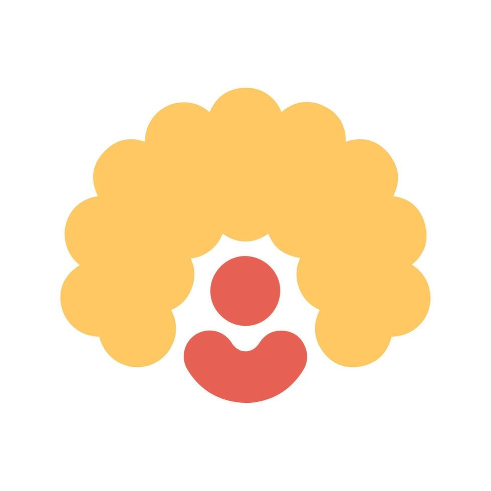 Clown Wig Icon Design vector