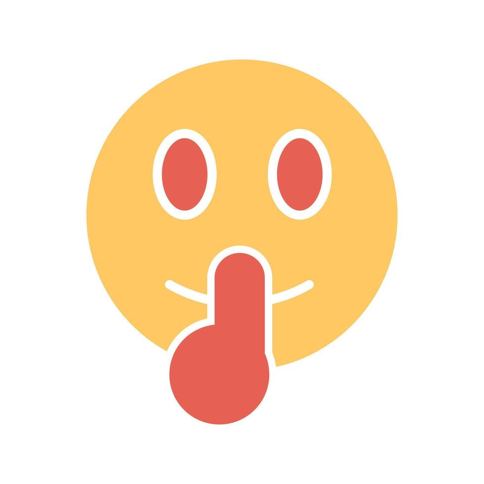 Shushing Face Icon Design vector