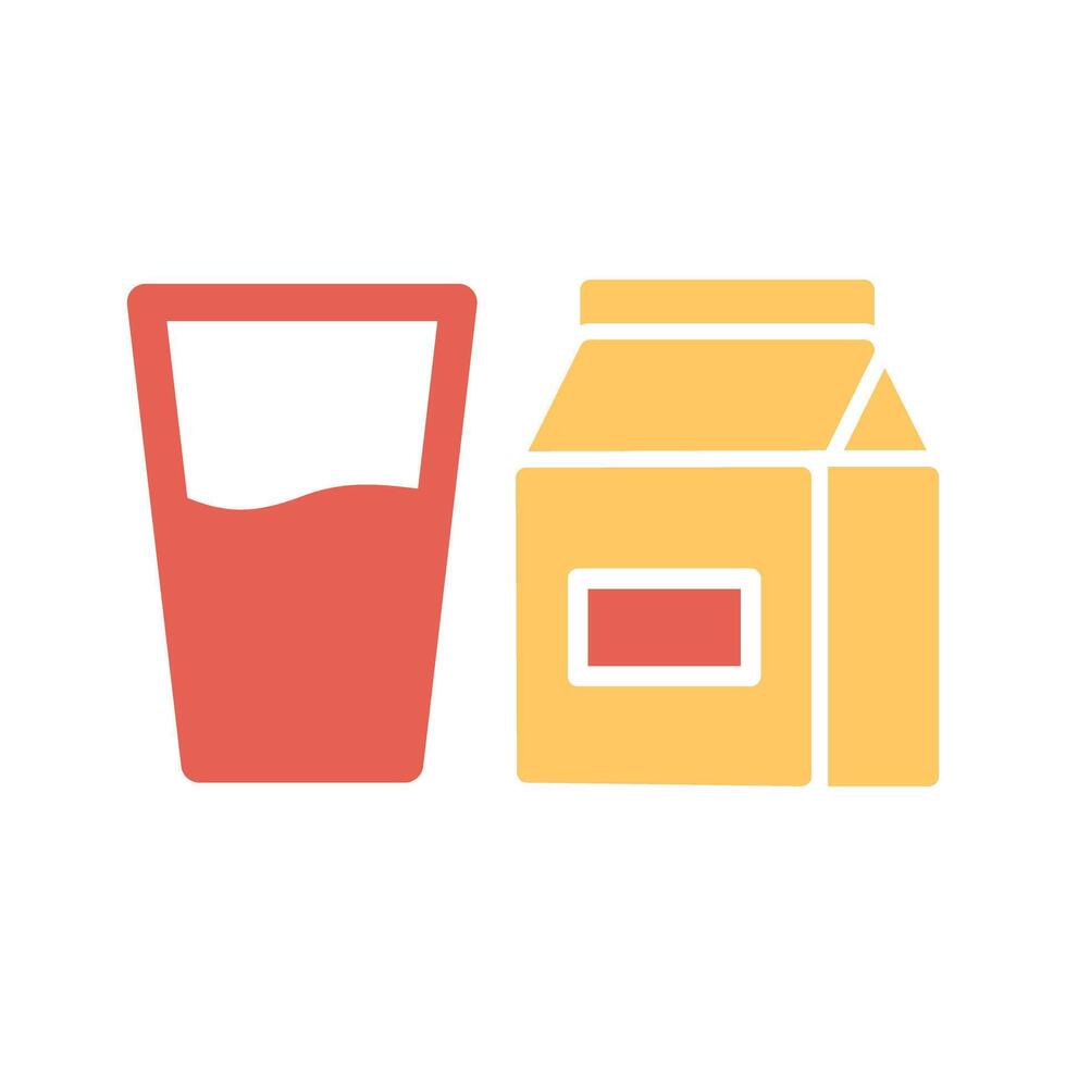 Glass of Milk Icon Design vector