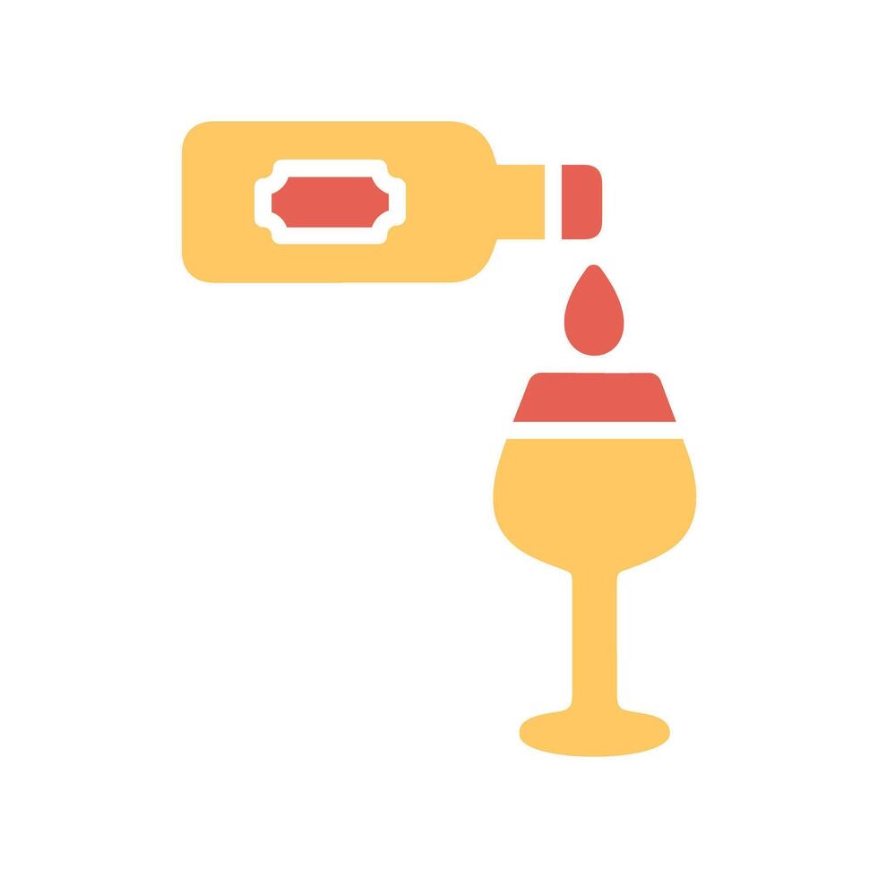 Wine Poured Icon Design vector