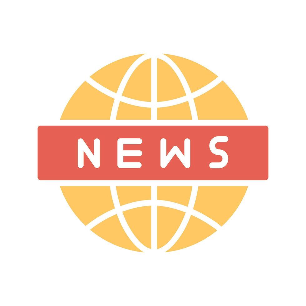 News Globe Icon Design vector