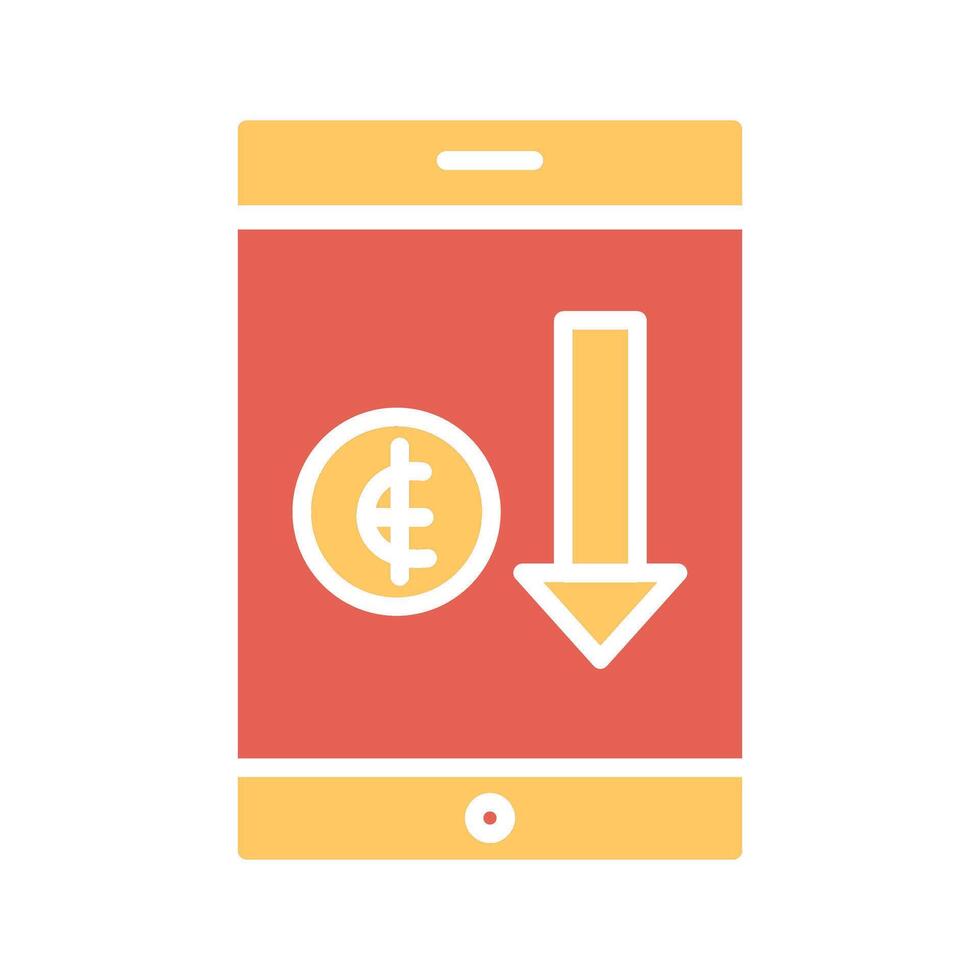 Money Loss Icon Design vector