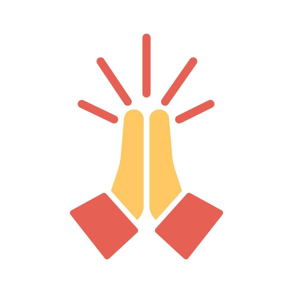 Folded Hands Icon Design vector