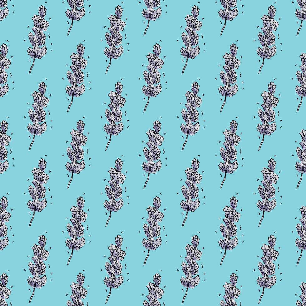 Seamless pattern with lavender flowers for decorative print, wrapping paper, greeting cards, wallpaper and fabric vector