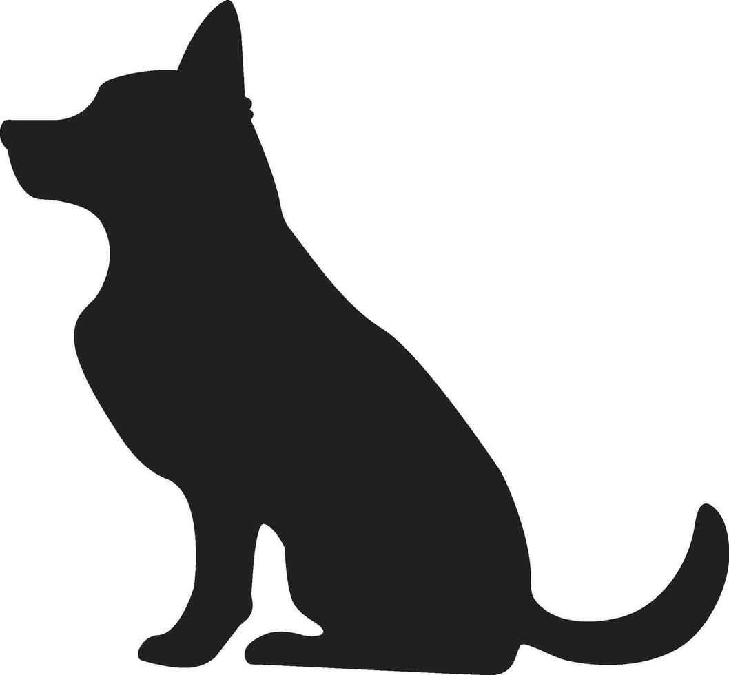dog silhouette art vector