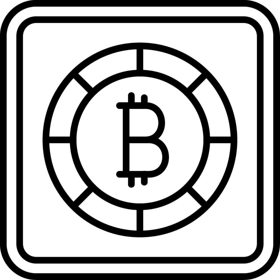 Bitcoin Line Icon vector