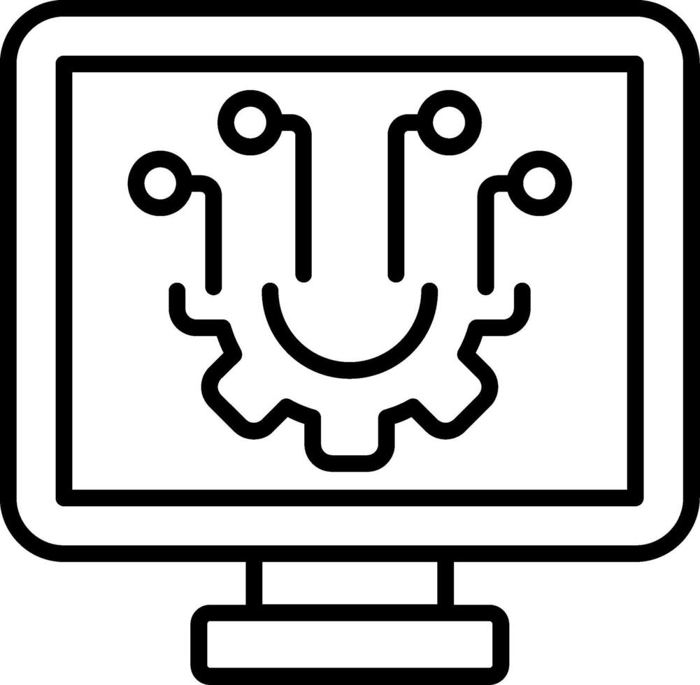 Configuration Line Icon vector
