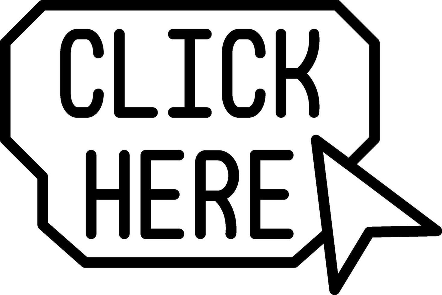 Click Here Line Icon vector