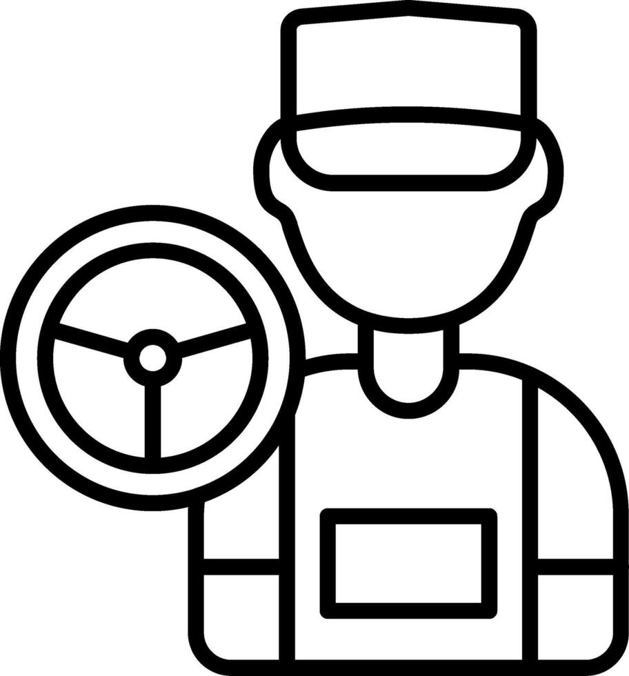 Driver Line Icon vector