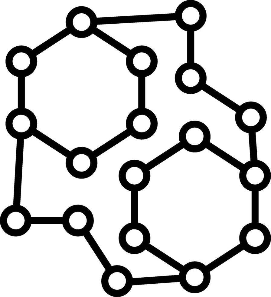 Molecular Line Icon vector