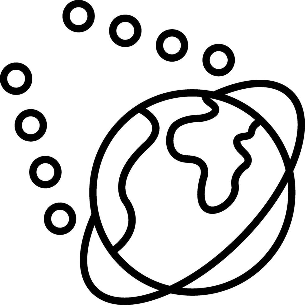 Space Line Icon vector