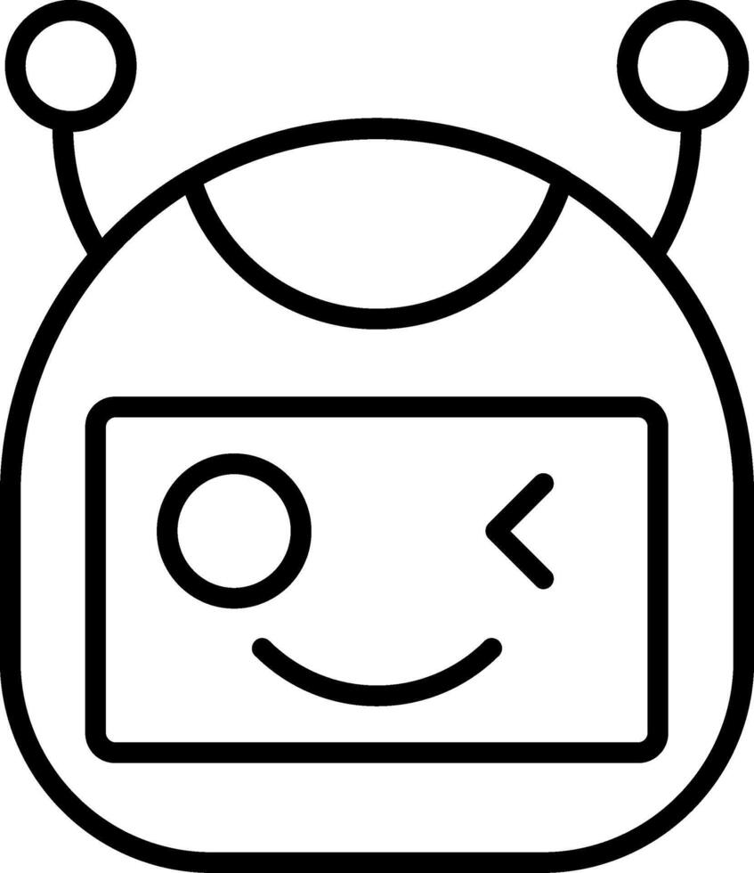 Bot Line Icon vector