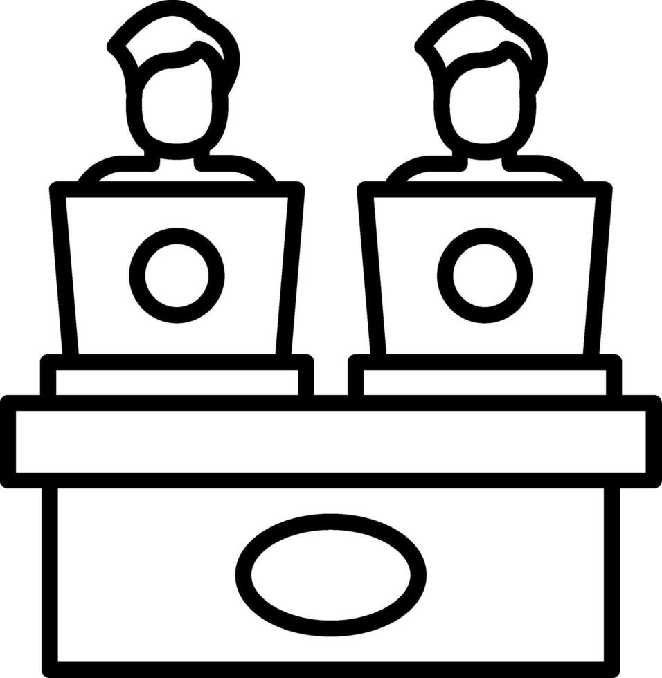 Coworking Line Icon vector