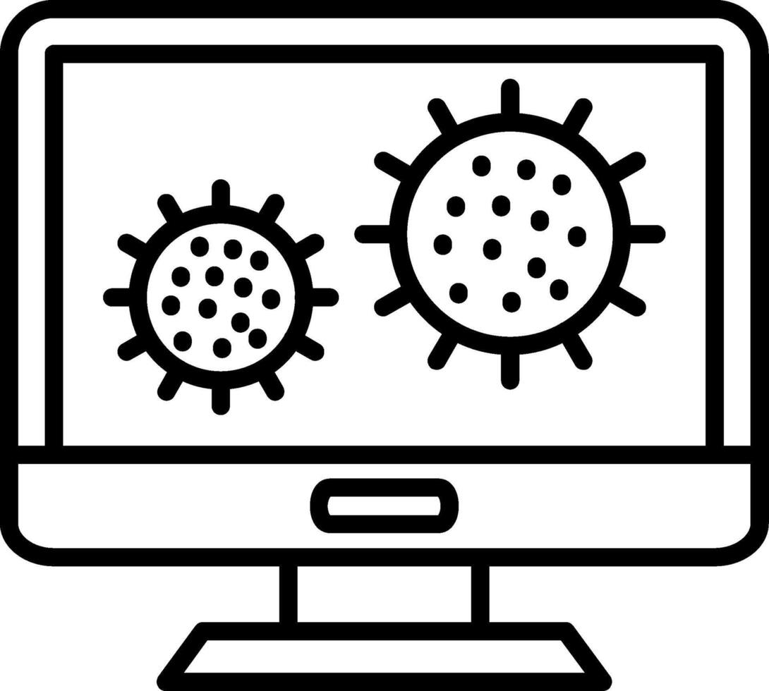 Bacteria Line Icon vector