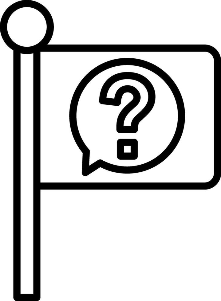 Flag Line Icon vector