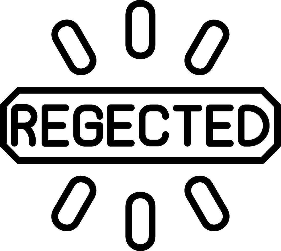 Rejected Line Icon vector