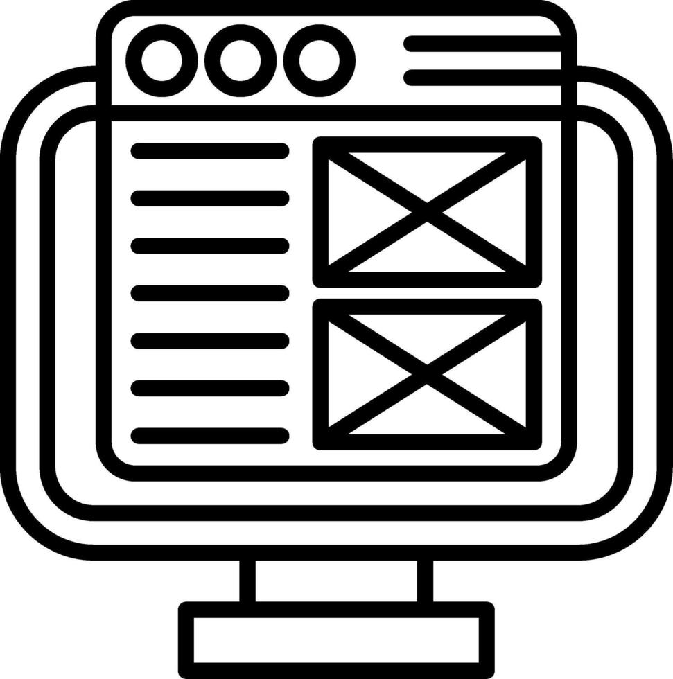 Web Design Line Icon vector