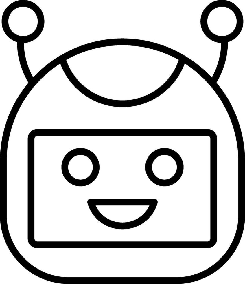 Bot Line Icon vector
