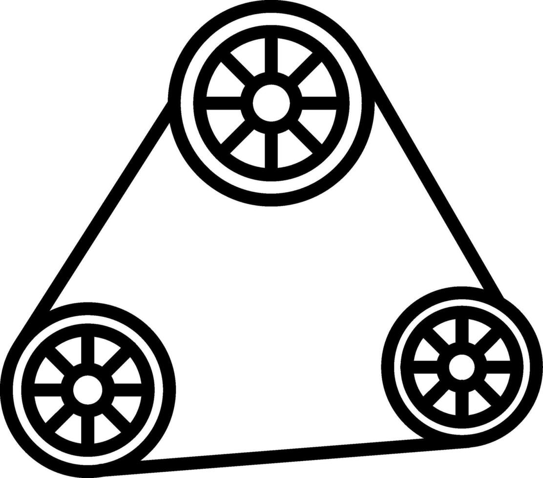 Belt Drive Kit Line Icon vector