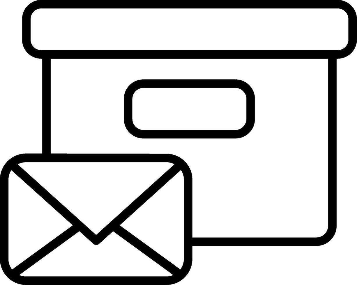 Parcel Line Icon vector