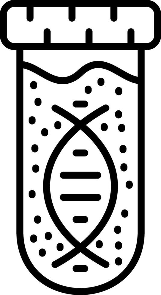 Dna Line Icon vector