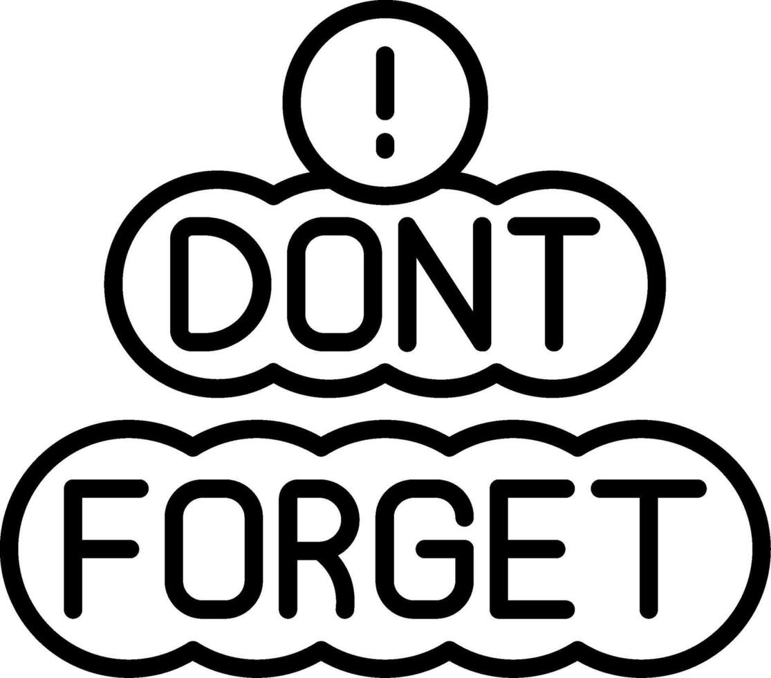 Reminder Line Icon vector