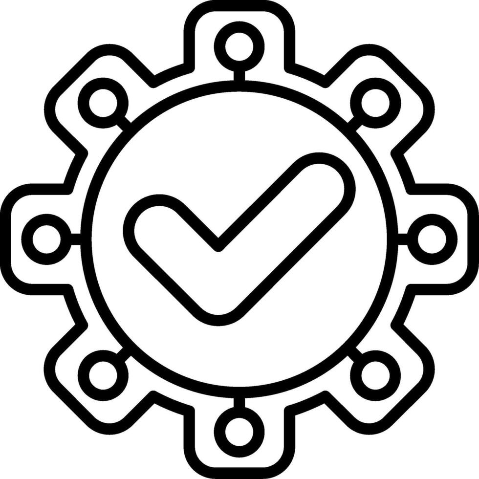 Quality Control Line Icon vector