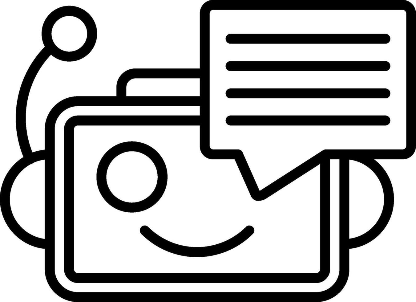 Bot Line Icon vector
