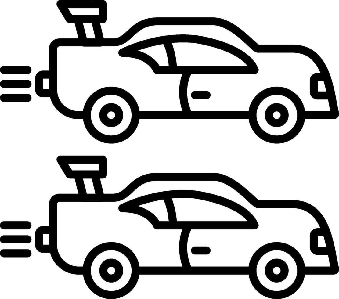 Car Race Line Icon vector