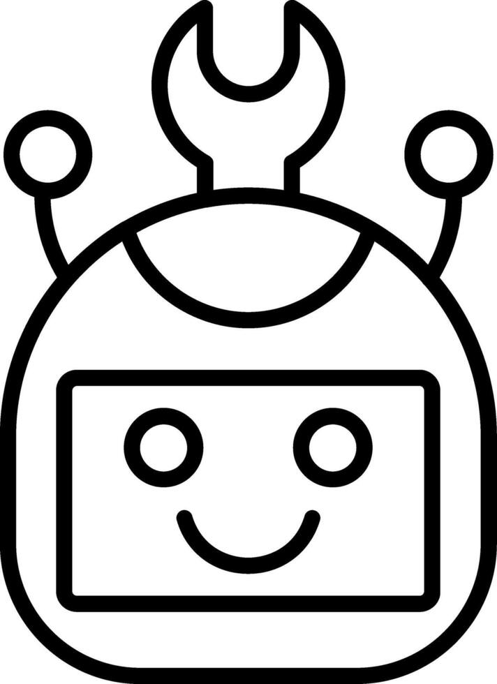 Bot Line Icon vector