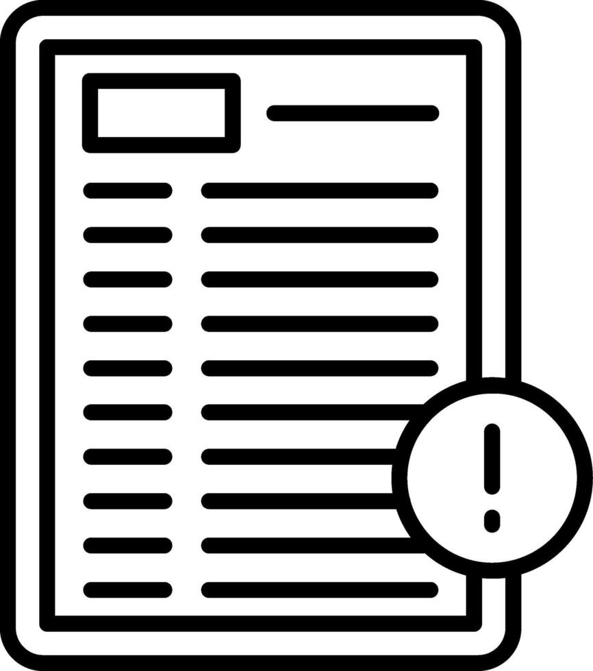 Notice Line Icon vector