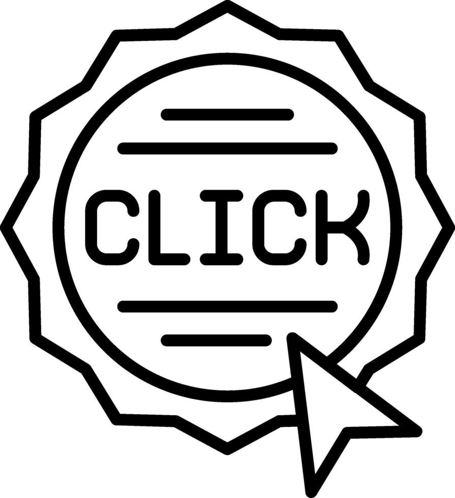 Click Line Icon vector