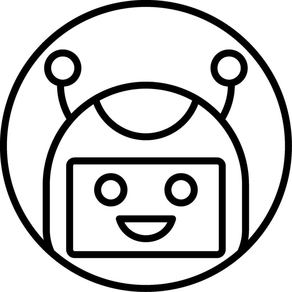 Bot Line Icon vector