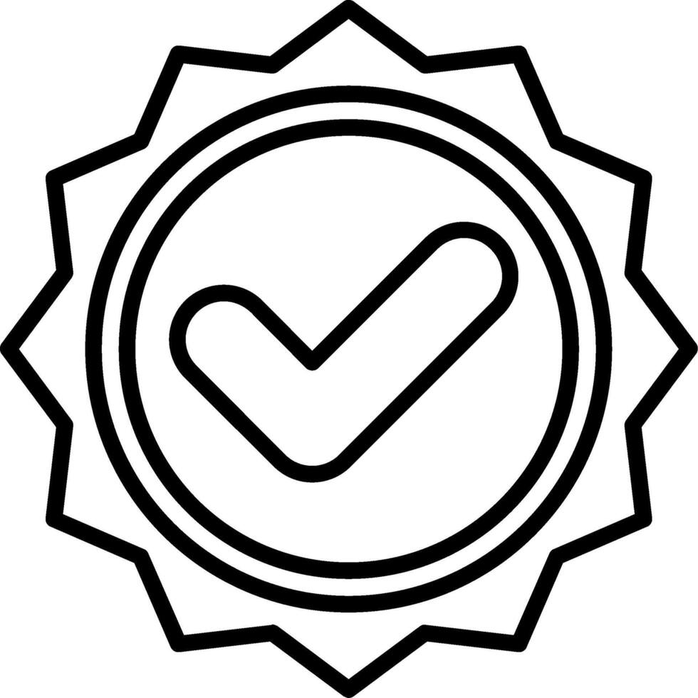Approved Line Icon vector