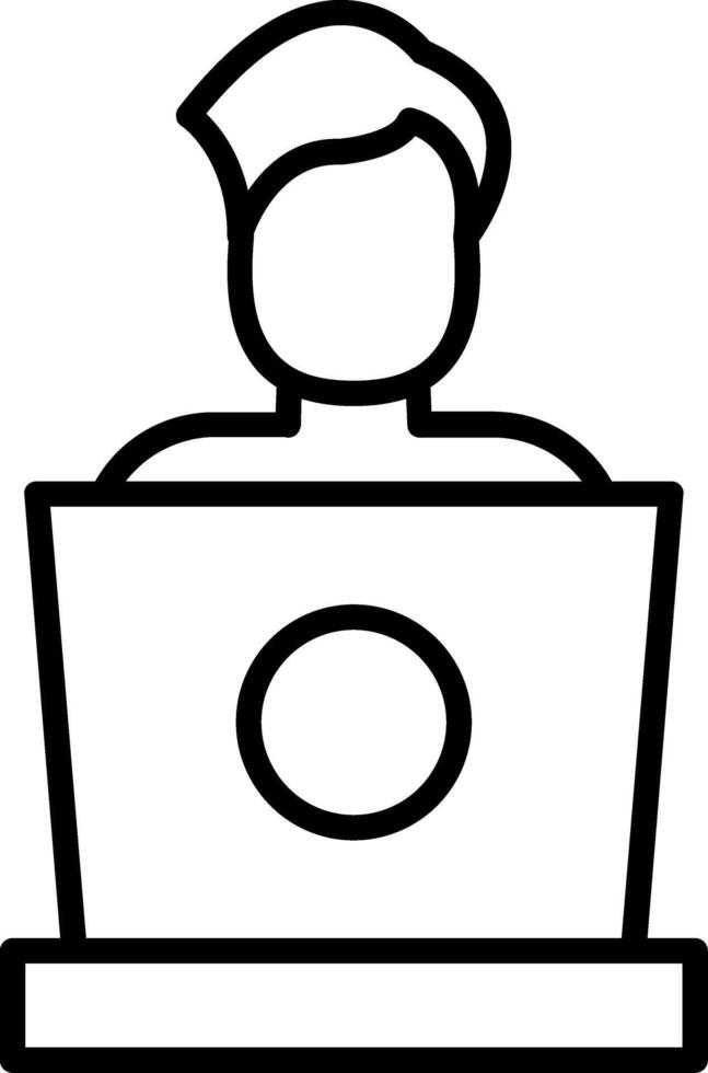 Freelancer Line Icon vector