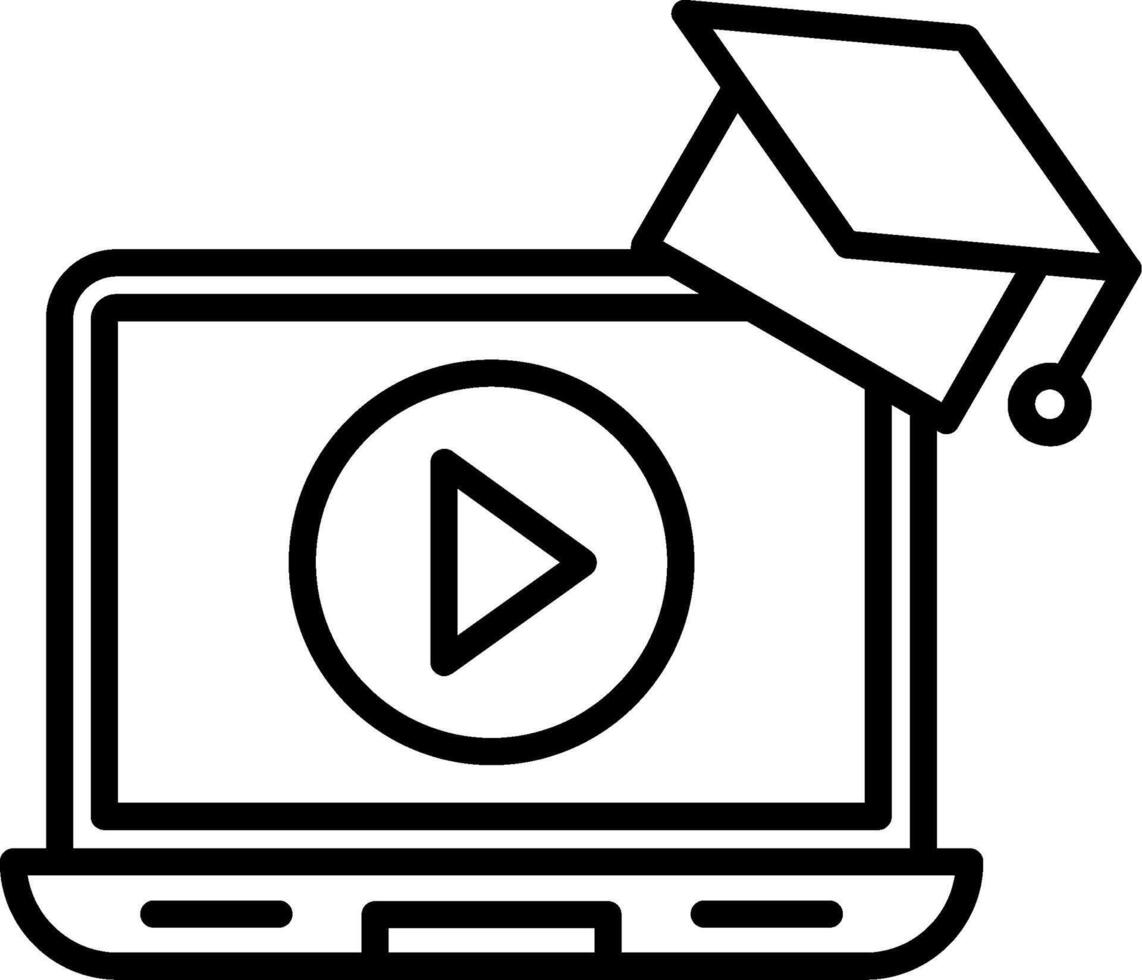 Webinar Line Icon vector