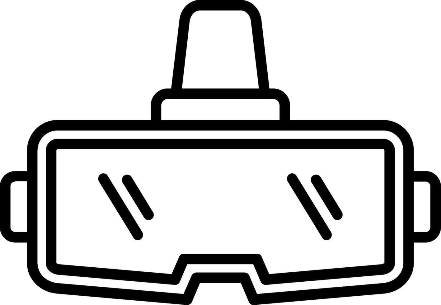 Virtual Reality Glasses Line Icon vector