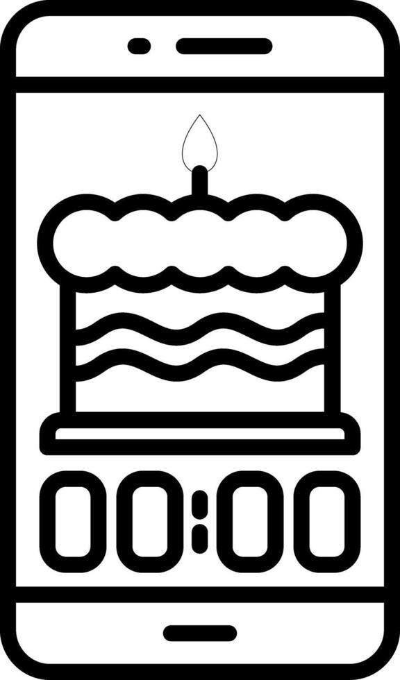 Birthday Line Icon vector
