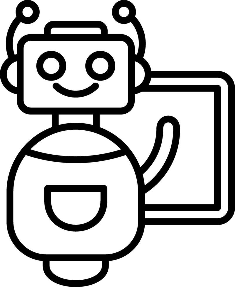 Bot Line Icon vector