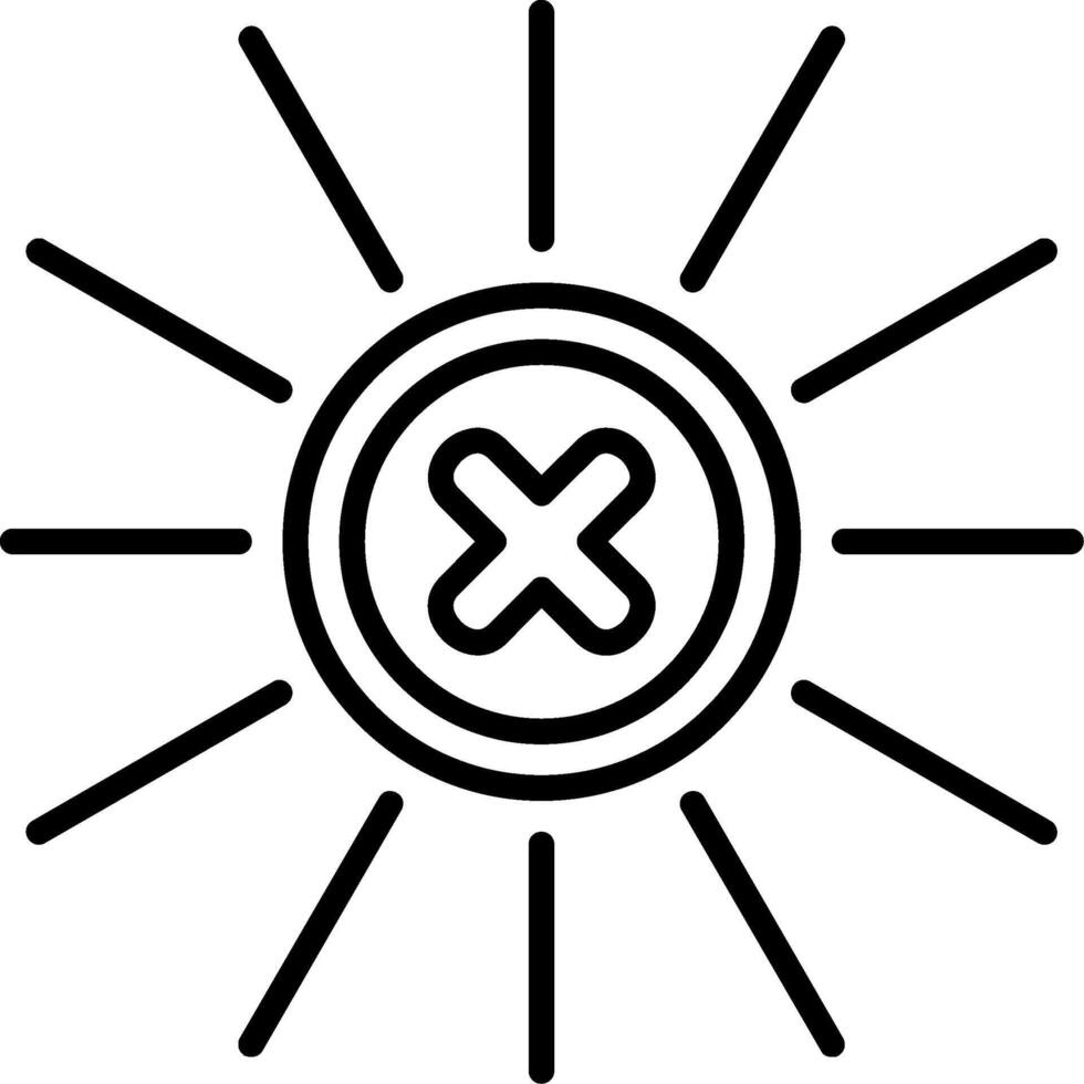 Rejected Line Icon vector